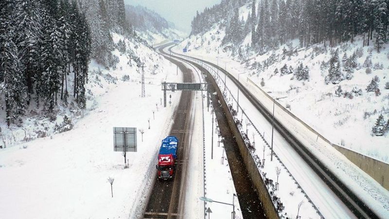 Ilgaz Dağı'nda yoğun kar etkili oluyor