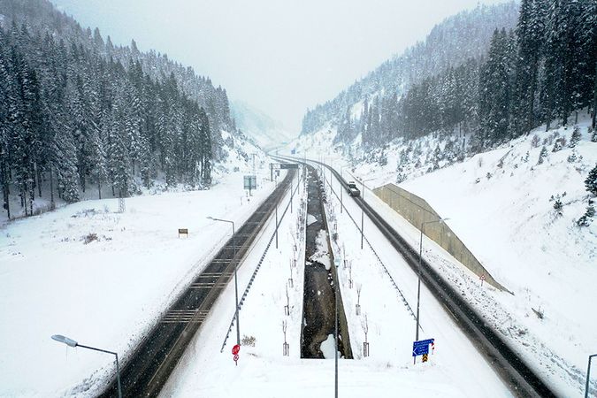 Ilgaz Dağı'nda yoğun kar etkili oluyor